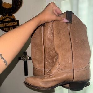 Vintage Genuine Leather Cowboy Boots Womens 8 - 8.5